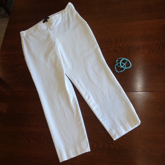 Talbots Women's Chatham Curvy Ankle Pants White 12 - Picture 2 of 12